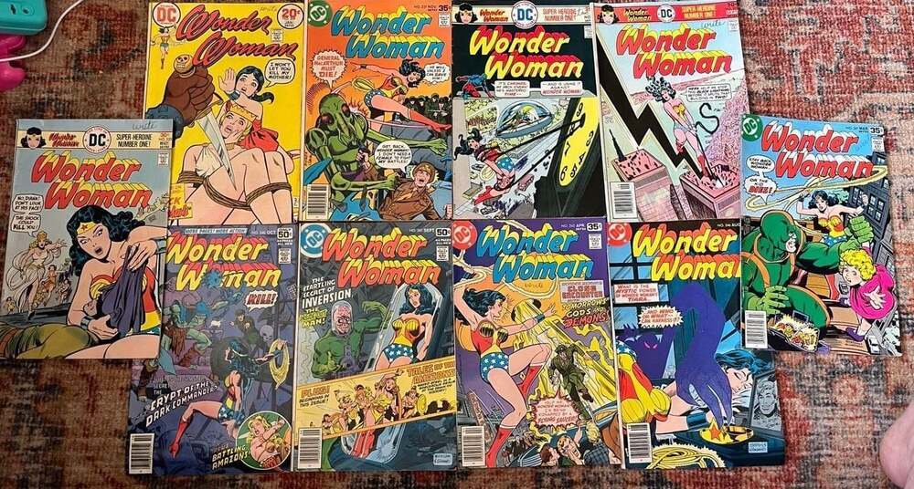 Lot of 10 Vintage DC Comics Wonder Woman Bronze Age